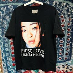宇多田ヒカル ティーシャツ 半袖 メンズ ヴィンテージリプリント 2XL 黒 ティーシャツ 新品 新品未使用 レトロ 個性的 奇抜  攻め 前衛的 ビンテージリプリント vintage riprint 古着 好き プリントT 男性 衣類 トップス