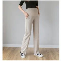 ☆ ベージュ ☆ Lサイズ ☆ マタニティパンツ ウエストゴム 調節可能 マタニティパンツ 妊婦 レディース ウエストゴム マタニティ パンツ マタニティワイドパンツ レギンス レギパン ルームウェア 妊婦服 マタニティウェア お腹サポート ゴム 調節可能