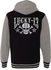 ラッキー13 パーカ LUCKY13 Skull Star Zip Hoodie パーカー