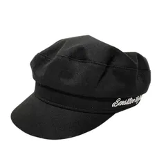 【ロゴ刺繍】 キャスケット帽｜56.5〜58.5cm｜レディース｜ブラック｜オールシーズン対応