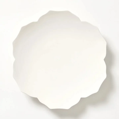 KIWAKOTO YURI DISH Large 26cm くも(白色) 花のお皿 京焼 清水焼