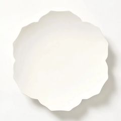 KIWAKOTO YURI DISH Large 26cm くも(白色) 花のお皿 京焼 清水焼