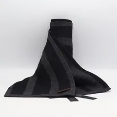 良品 コーチ マフラー 羊毛100パーセント 888-262-6224 57396 ブラック×グレー YUM 2000000 NSK