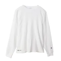 チャンピオン 長袖 Tシャツ C3-V402 ワッフル素材 ホワイト