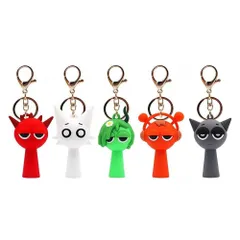 新品 5点セット スプランキー キーホルダー 立体キーホルダー ホラー 音楽ゲーム ゲームグッズ コスプレ小物 携帯 鍵 自動車 脱落防止 紛失防止 取付簡単 飾り贈り物 萌えグッズ 記念品 誕生日プレゼント