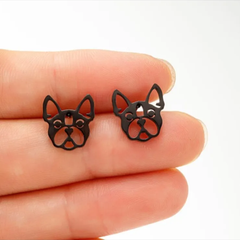 ★輸入★フレンチブルドッグピアス　ブラック