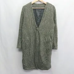 ◇ ⊇ SLOBE IENA スローブイエナ 長袖 ノーカラーコート 表記なし ダークグリーン レディース E  【1409240014096】