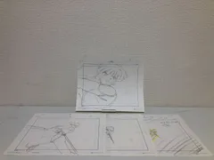 犬夜叉 珊瑚 原画3枚と修正画3枚