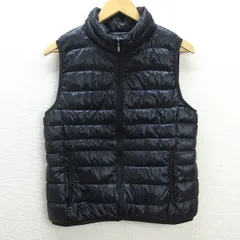 U■ユニクロ/UNIQLO ウルトラライトダウンベスト【L】黒/LADIES/p63【中古】■
