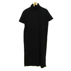 ザラ ワンピース 半袖 タートルネック トップス レディース Mサイズ ブラック ZARA