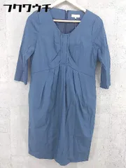 ◇ ●新品● ◎ CROLLA クローラAquagirl アクアガール タグ付き 長袖 膝丈 ワンピース サイズ38 ブルー レディース  【1002802298387】