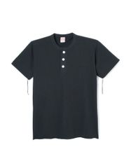 ヘルスニット Healthknit 906S ヘンリーネック 半袖Tシャツ メンズ ブラック M L XL