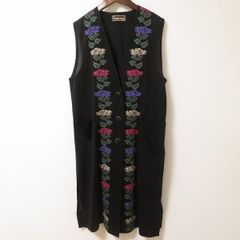 CABaN ジレ ベスト コスタリカボタニカルエンブロイダリージレ 刺繍 花