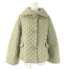 トゥービーシック TO BE CHIC キルティングジャケット 中綿 ステンカラー パールボタン 42 L 緑 グリーン /AO13 ■GY11のサムネイル
