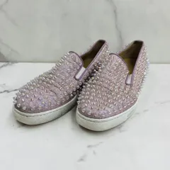 Christian Louboutin クリスチャンルブタン スパイクスタッズ スリッポン ピンク 361/2