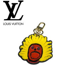 【中古美品】LOUIS VUITTON ルイヴィトン LV×YK ルトクレ・フェイス M01130 レザー イエロー キーホルダー