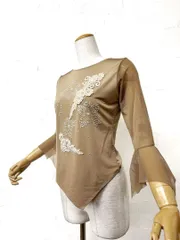 【レアカラー】新品　社交ダンス レッスンウェア シャイニーベージュ　ｂ1313