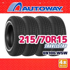 【AUTOWAY】 新品 215/70R15 サマータイヤ TRAVELSTAR UN106 WSW 15インチ 4本セット 夏タイヤ オートウェイ