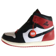 NIKE (ナイキ) AIR JORDAN 1 RETRO HIGH OG BLACK TOE REIMAGINED エアジョーダン1 ブラックトゥ リイマジンド ハイカットスニーカー つま黒 US10/28cm DZ5485-106