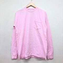 新品 COMFORT COLORS ピグメントダイ加工 ポケット付き ロンT 長袖Tシャツ サイズ：M ピンク