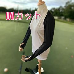 着るタイプのアームカバー　UVカット　ゴルフ　ボレロ　ブラック　黒