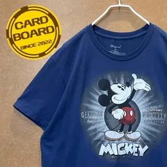 USA輸入古着 ミッキー・マウスMICKEY MOUSE ディズニーDisney ビッグサイズ 半袖tシャツ 紺2XL