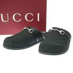 GUCCI グッチ GGキャンバス ホースビットミュール シューズ 786486 ブラック 7