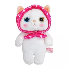 【在庫処分】choo choo Design) cat チューチューキャット ぬいぐるみ(S) 内藤デザイン研究所(Naitou 猫 高さ17cm ピンクずきん
