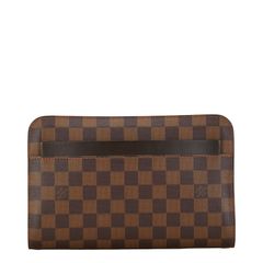 ルイ ヴィトン ダミエ サンルイ セカンドバッグ クラッチバッグ N51993 ブラウン PVC レザー メンズ LOUIS VUITTON【222-58885】