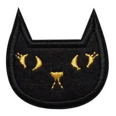 [DIVARose]【新品送料込み】ワッペン 動物 刺繍 アイロン接着 縦4.1cm×横4.2cm 猫 ねこ ネコ cat アイロンワッペン 手芸 ワッペンデコ ワッペンカスタム 入園 入学 わっぺん アップリケ あっぷりけ wappen