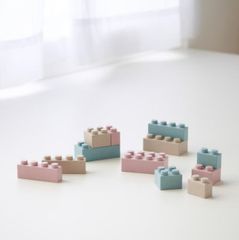 エコブロック kids block 3color 12ピース くすみカラーのかわいいブロック lien de famille 日本製