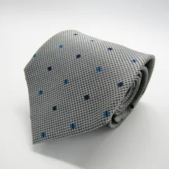 マリオヴァレンティノ ブランド ネクタイ シルク 小紋柄 総柄 PO メンズ グレー MARIO VALENTINO 【中古】