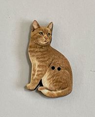 ☆フランスより＊人気！茶トラ猫ちゃん＊ウッドボタン　入荷