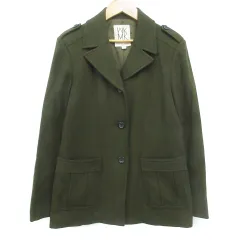 エムケー ミッシェルクラン MK MICHEL KLEIN テーラードジャケット ミドル丈 ウール 総裏地 シングルボタン 38 カーキ /FF24のサムネイル