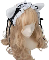GTM Smith 猫耳カチューシャ ヘッドドレス ヘアバレッタ 可愛い 髪飾り コスプレ( 黒)
