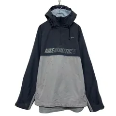 NIKE ナイロン ジャケット ナイキ L ブラック グレー アノラックパーカー アウター ハーフジップ 古着卸 アメリカ仕入れ a608-5758