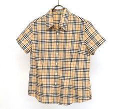 美品 BURBERRY ヴィンテージ ノバチェック 金ボタン シャツ ブラウス