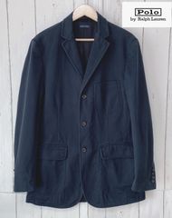 ポロバイラルフローレン  POLO by RALPH LAURENテーラードジャケット　綿　コットン　ネイビー