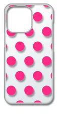 【新品未使用】iPhone13 Pro アイフォン13プロ クリア ハードケース ドット柄 水玉 (ピンク) スマホケース カバー cl-iphone13pro-dotsmall-01