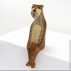 ゴールドパンサー 置物 52cm 豹 インテリアオブジェ 金色 141-077 