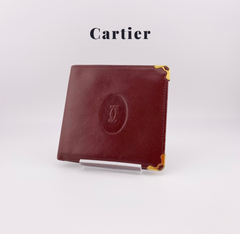 カルティエ　Cartier 札入れ　財布　マストライン レザー　レディース　中古品