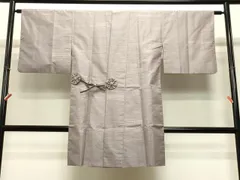 平和屋着物＃道中着　紬地　霞文　ロング丈　正絹　逸品　CAAT5833id