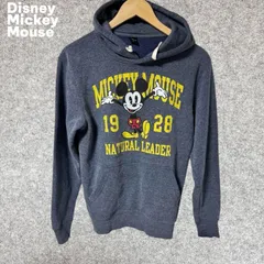 Disney Mickey Mouse ダークブルー パーカー Mサイズ