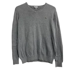 LACOSTE ニット セーター ラコステ キッズ XL~ グレー Vネック 防寒 古着卸 アメリカ仕入 a701-6787のサムネイル