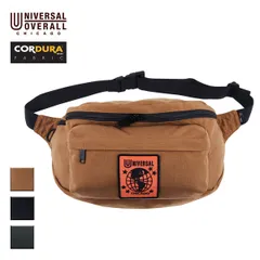 UNIVERSAL OVERALL ユニバーサルオーバーオール 2WAY waist bag メンズ/レディース ベージュ/ブラック/カーキ 7L OS UVO-114【新品】