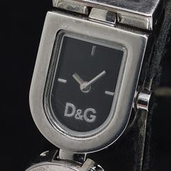 稼動品レア】D&G レディース腕時計 クォーツ ブレスレット ブラック 