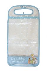 ヒラ商 ランドセルカバー 透明×サックス 55cm×28.5cm すみっコぐらし A4大型ワイドタイプ対応 反射付き T-SMKR-02 1枚