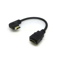 【 新品 未開封 】   変換名人JAPAN HDMI延長ケーブル ［HDMI オス→メス HDMI］ 右L型 0.2m ブラック ［HDMI⇔HDMI /スタンダードタイプ］ HD6933 未使用 送料無料