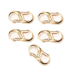 新品 EvaGO チェーンストラップバッグ用調節可能メタルバックル5個 バッグメタルチェーンの長さを短くする ゴールドB Gold B