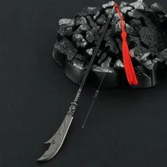 三国志 武将 英雄 武器 関羽 雲長 青龍 偃月刀 全長 22cm Type 2 ミニチュア フィギュア コレクター インテリア